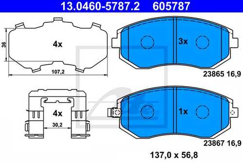 Тормозные колодки ATE 13-0460-5787-2