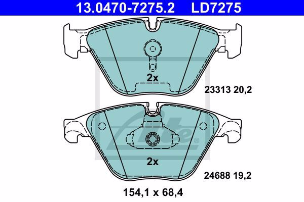 Колодки тормозные дисковые ATE 13-0470-7275-2