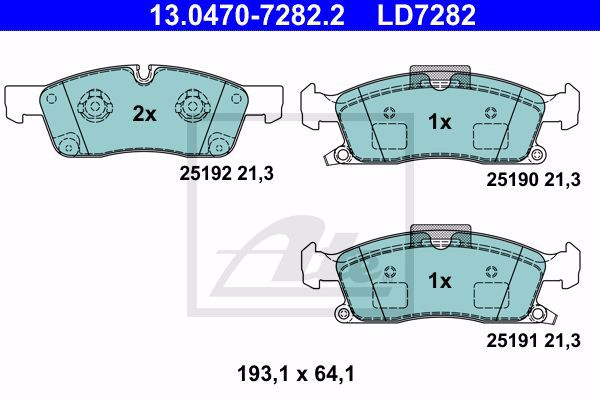 Колодки тормозные дисковые ATE 13-0470-7282-2
