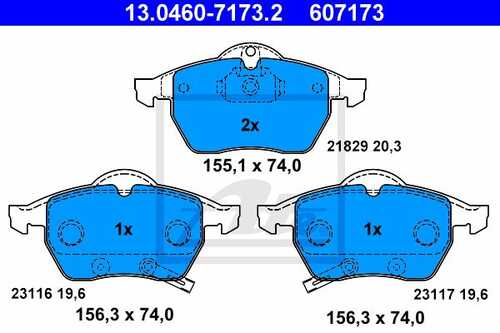 Тормозные колодки ATE 13.0460-7173.2