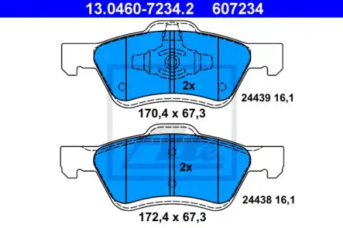 Тормозные колодки ATE 13.0460-7234.2