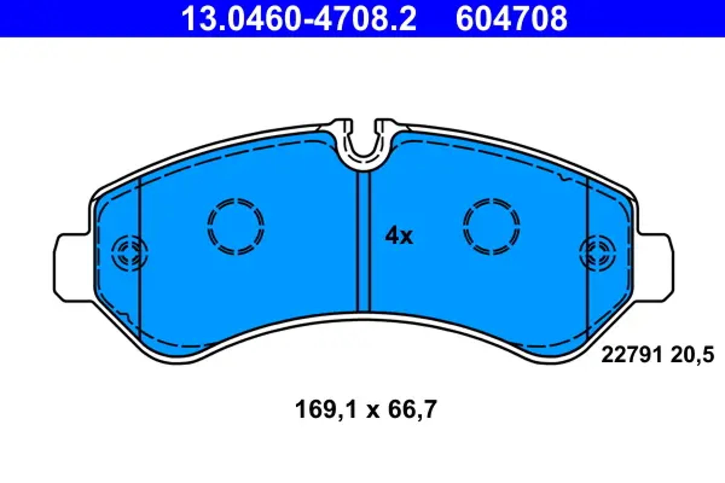 К-т дисков. тормоз. колодок ATE 13.0460-4708.2