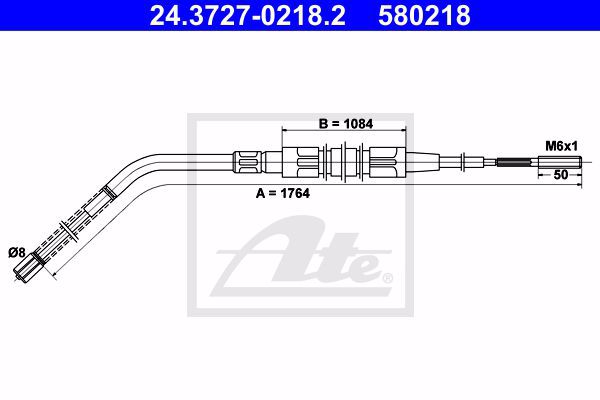 Трос регулятора ATE 24-3727-0218-2