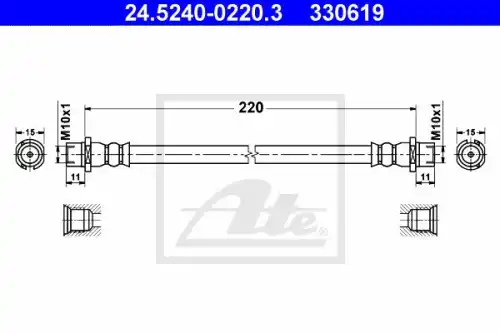Тормозные трубки ATE 24-5240-0220-3