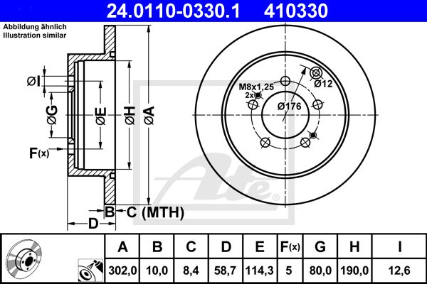 Тормозной диск ATE 24-0110-0330-1
