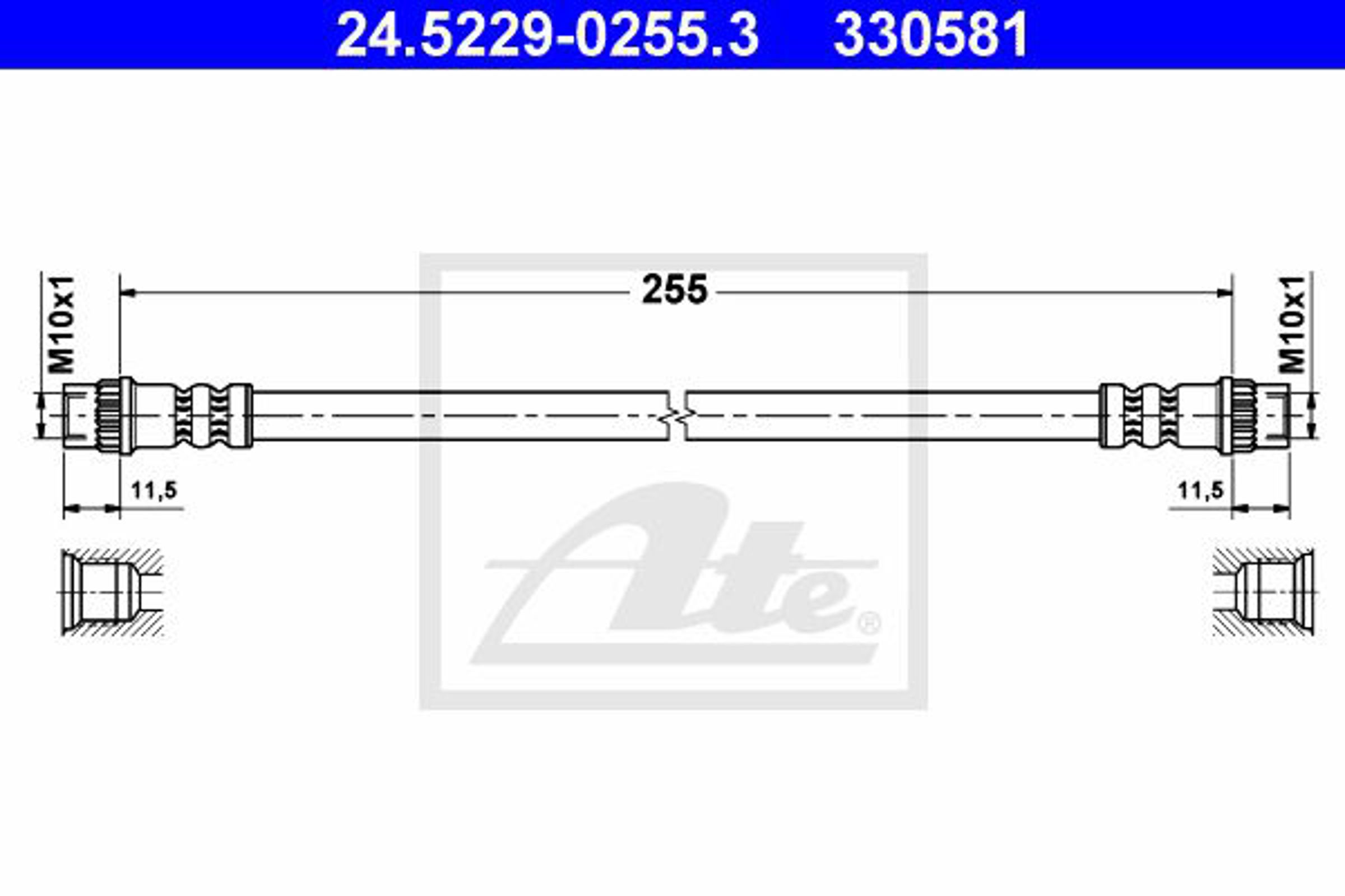 Шланг тормозной ATE 24.5229-0255.3