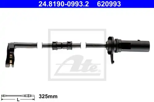 Датчик износа тормозных колодок ATE 24.8190-0993.2
