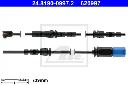 Датчик износа тормозных колодок ATE 24.8190-0997.2