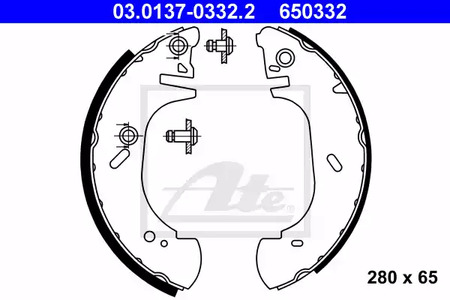 Колодки тормозные барабанные ATE 03.0137-0332.2