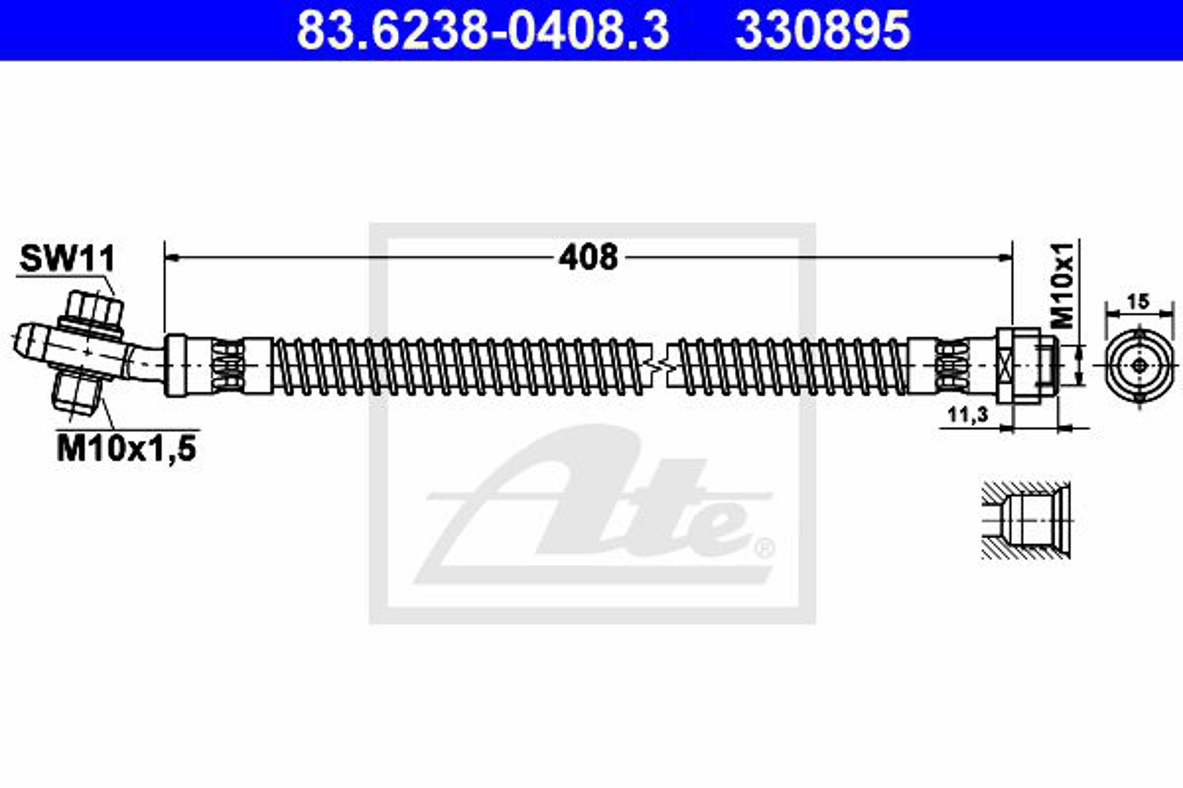 Шланг тормозной ATE 83.6238-0408.3