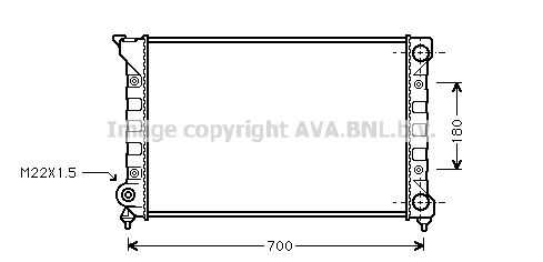 Радиатор охлаждения двигателя AVA QUALITY COOLING VN2072