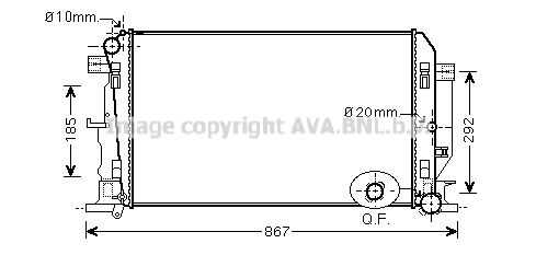 Радиатор охлаждения двигателя AVA QUALITY COOLING VN2282