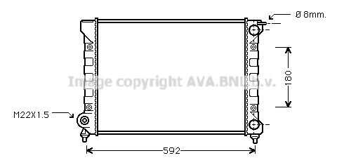 Радиатор охлаждения двигателя AVA QUALITY COOLING VNA2045