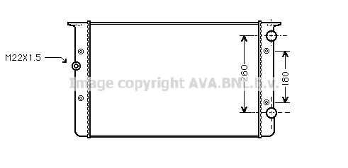 Радиатор охлаждения двигателя AVA QUALITY COOLING VNA2104