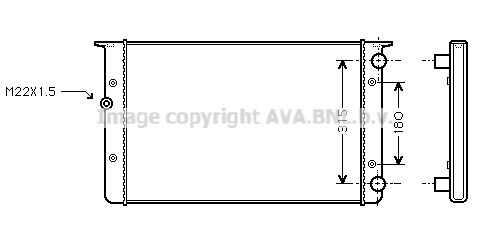 Радиатор охлаждения двигателя AVA QUALITY COOLING VNA2105