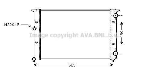 Радиатор охлаждения двигателя AVA QUALITY COOLING VNA2116