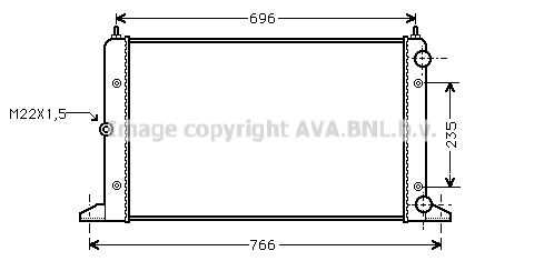 Радиатор охлаждения двигателя AVA QUALITY COOLING VNA2134