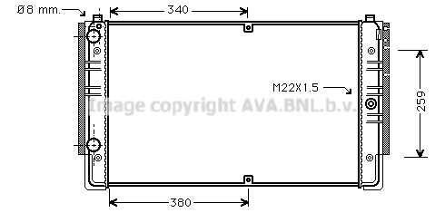 Радиатор охлаждения двигателя AVA QUALITY COOLING VNA2149