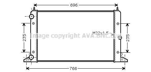 Радиатор охлаждения двигателя AVA QUALITY COOLING VNA2247
