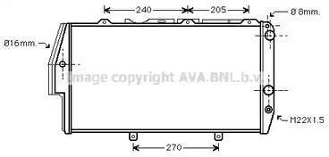 Радиатор охлаждения двигателя AVA QUALITY COOLING AI2020