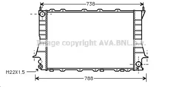 Радиатор охлаждения двигателя AVA QUALITY COOLING AIA2083