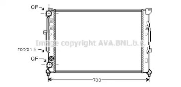 Радиатор охлаждения двигателя AVA QUALITY COOLING AIA2123
