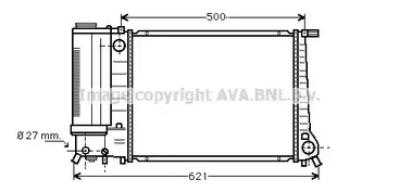 Радиатор охлаждения двигателя AVA QUALITY COOLING BW2101