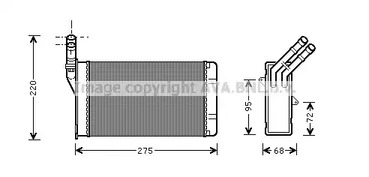 Теплообменник отопления салона AVA QUALITY COOLING CN6055