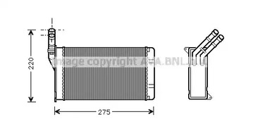 Радиатор отопителя AVA QUALITY COOLING CN6082
