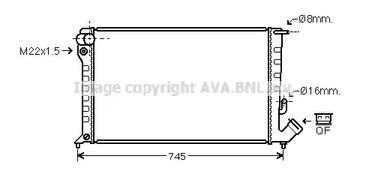 Радиатор охлаждение двигателя AVA QUALITY COOLING CNA2151