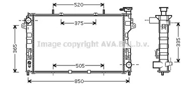 Радиатор охлаждения двигателя AVA QUALITY COOLING CR2077
