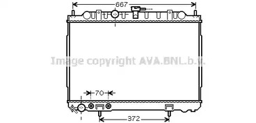 Радиатор охлаждения двигателя AVA QUALITY COOLING DN2239