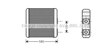 Теплообменник отопления салона AVA QUALITY COOLING DN6133