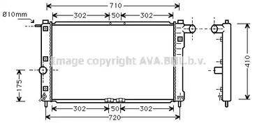 Радиатор охлаждения двигателя AVA QUALITY COOLING DWA2009