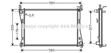 Радиатор охлаждения двигателя AVA QUALITY COOLING FDA2325