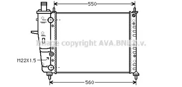 Радиатор охлаждения двигателя AVA QUALITY COOLING FTA2159
