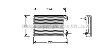 Теплообменник отопление салона AVA QUALITY COOLING FTA6242