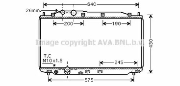 Радиатор охлаждения двигателя AVA QUALITY COOLING HD2187