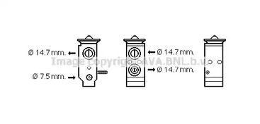 Расширительный клапан кондиционера AVA QUALITY COOLING HY1292