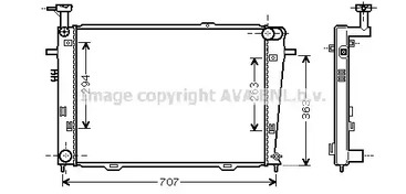 Радиатор охлаждение двигателя AVA QUALITY COOLING HY2210