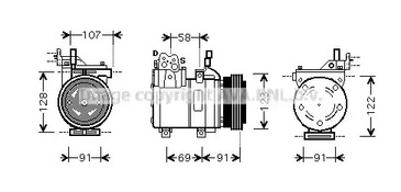 Компрессор кондиционера AVA QUALITY COOLING HYAK161