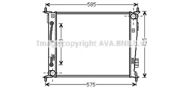 Радиатор охлаждение двигателя AVA QUALITY COOLING KA2185