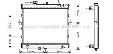 Радиатор охлаждения двигателя AVA QUALITY COOLING KAA2022