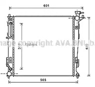 Радиатор охлаждения двигателя AVA QUALITY COOLING KAA2214