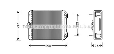 Теплообменник отопление салона AVA QUALITY COOLING MS6171