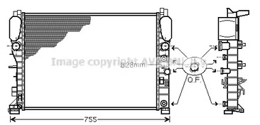 Радиатор системы охлаждения двигателя AVA QUALITY COOLING MSA2341