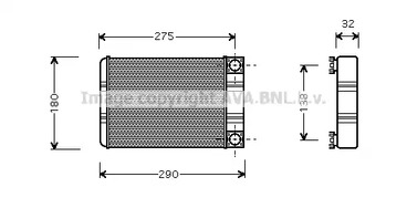 Теплообменник отопление салона AVA QUALITY COOLING MSA6312