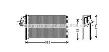 Теплообменник отопление салона AVA QUALITY COOLING MSA6355