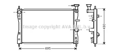 Радиатор охлаждение двигателя AVA QUALITY COOLING MTA2172