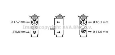 Расширительный клапан кондиционера AVA QUALITY COOLING OL1352